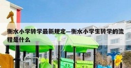 衡水小学转学最新规定—衡水小学生转学的流程是什么