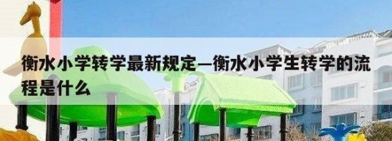 衡水小学转学最新规定—衡水小学生转学的流程是什么