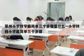 莱州小学转学最简单三个步骤是什么—小学转回小学最简单三个步骤