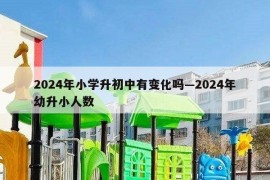 2024年小学升初中有变化吗—2024年幼升小人数