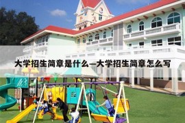 大学招生简章是什么—大学招生简章怎么写