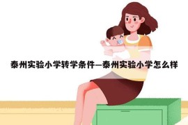 泰州实验小学转学条件—泰州实验小学怎么样