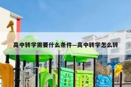 高中转学需要什么条件—高中转学怎么转