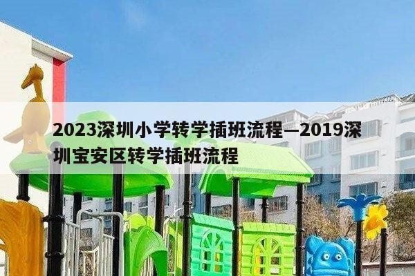 2023深圳小学转学插班流程—2019深圳宝安区转学插班流程