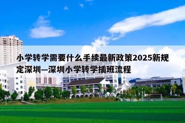 小学转学需要什么手续最新政策2025新规定深圳—深圳小学转学插班流程