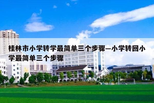 桂林市小学转学最简单三个步骤—小学转回小学最简单三个步骤